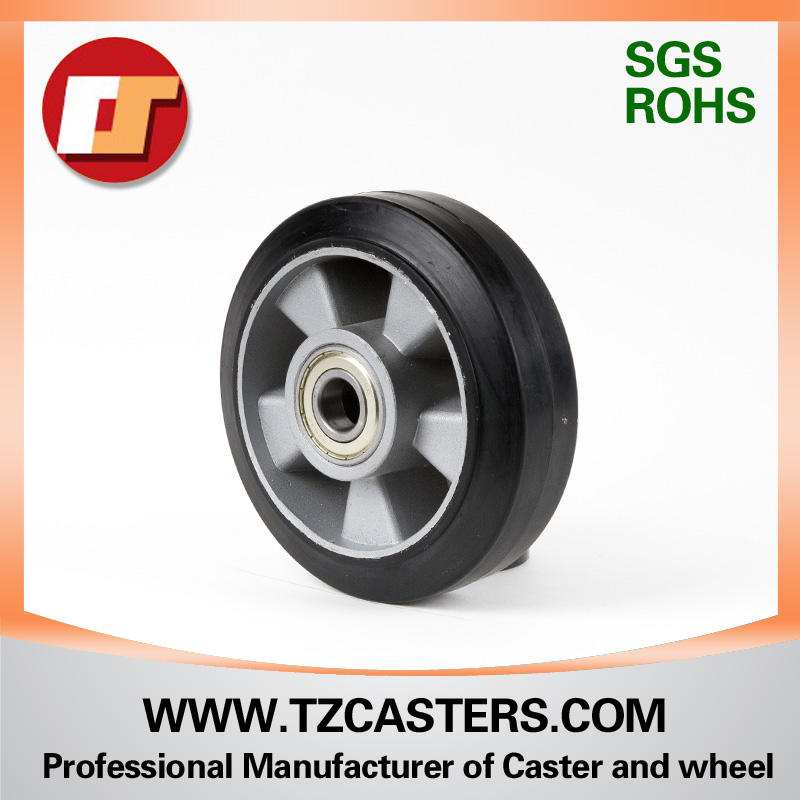 Rubber aluminum core wheel